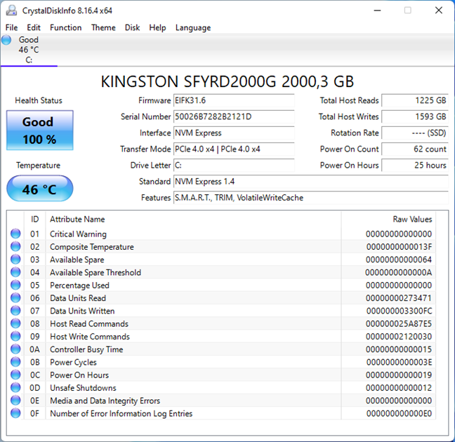 Kingston FURY Renegade - SSD - 1 TB + 1 TB SSD - PCIe 4,0 x4 (NVMe