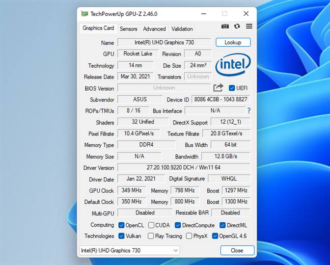 ASUS PB62 Mini PC System with Intel Core i5-11400, DDR4 8GB RAM, M.2 PCIE  256G SSD, WiFi 6, Bluetooth, Hardware TPM, Windows 10 Pro with VESA Mount