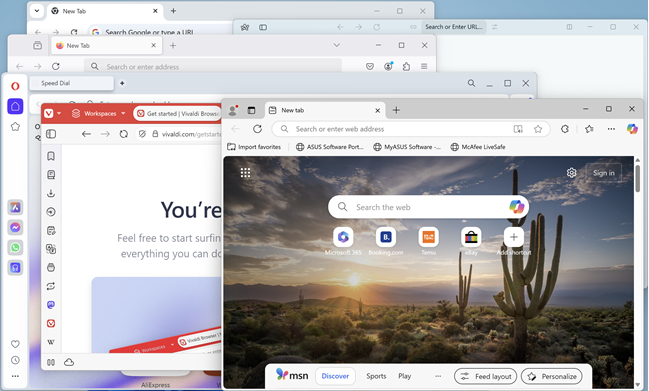 The web browsers I've tested