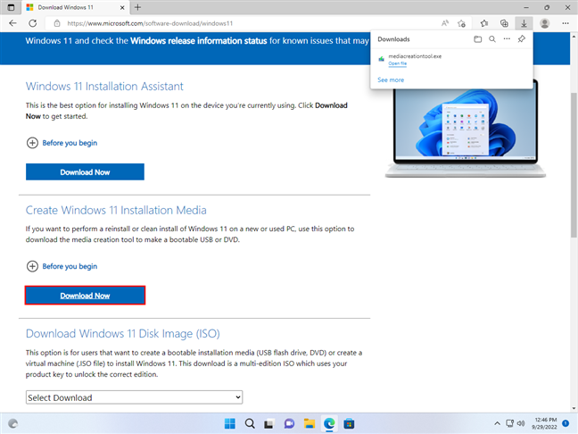 windows 11 pro media creation tool