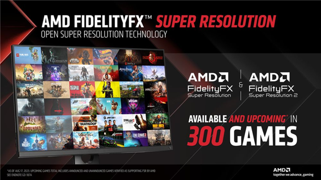 Hundred of games support AMD FidelityFX Super Resolution