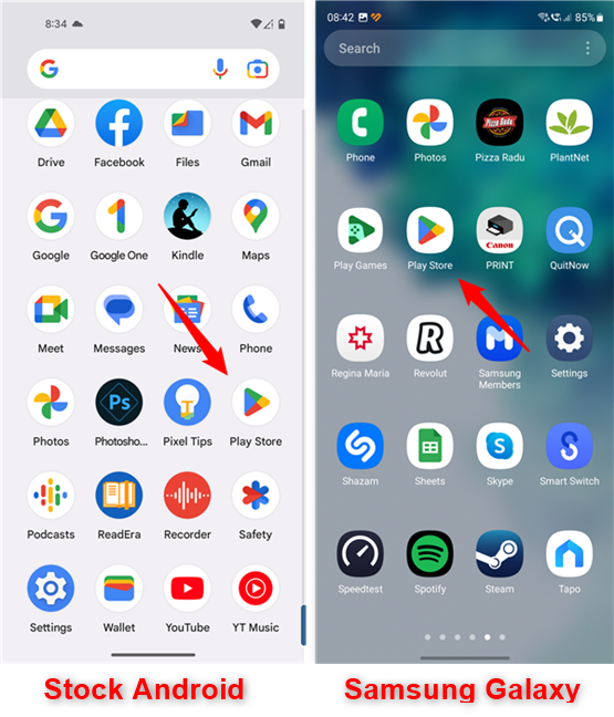 How to find Google Play Store on your Samsung Phone 