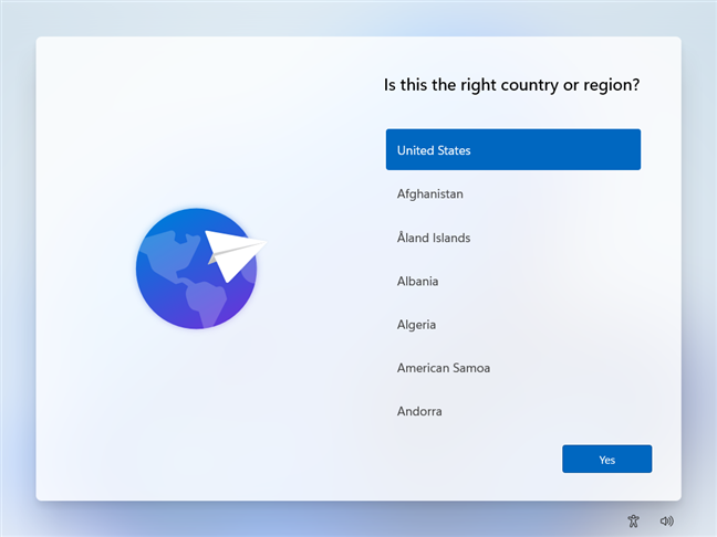 Select the country or region you're in