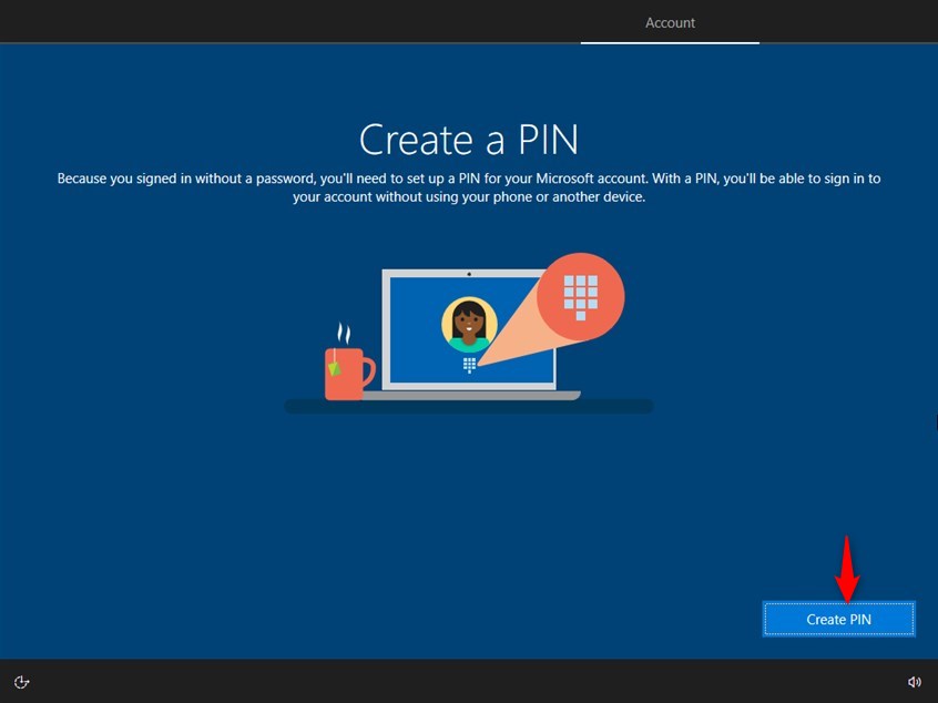 Choose to Create PIN