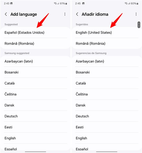 Find and select your language