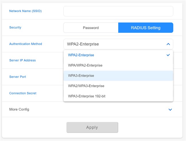 WPA3 encryption is available