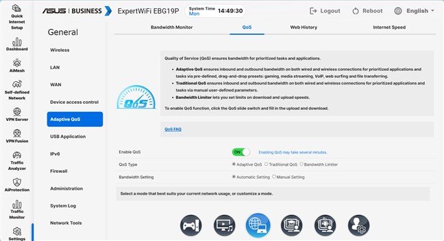 Adaptive QoS works with ASUS ExpertWiFi EBP15
