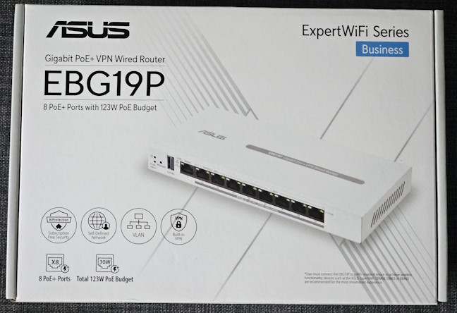 The packaging for ASUS ExpertWiFi EBG19P