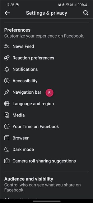 Go to Preferences > Navigation bar