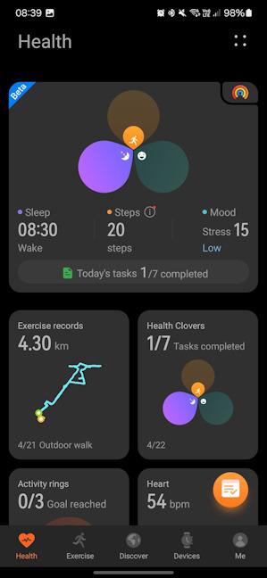 The HUAWEI Health app