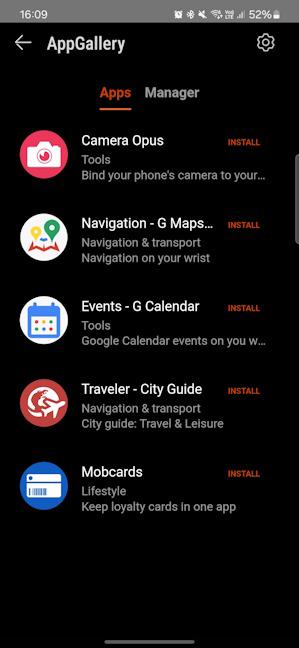 The AppGallery offers few apps