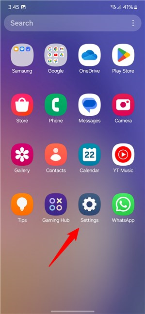 Open Settings on your Samsung Galaxy
