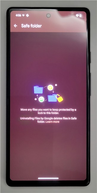 The Safe folder on Android