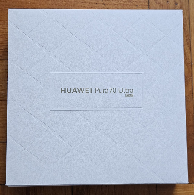 HUAWEI Pura 70 Ultra comes in a beautiful white cardboard box