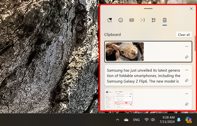 How to access clipboard history in Windows 11