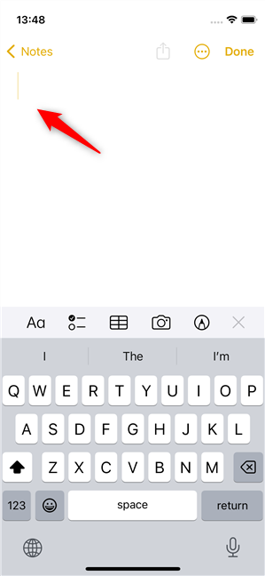 Touch and hold the location where you want to paste from the clipboard