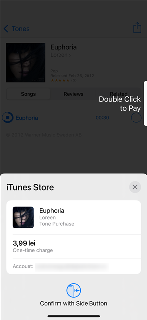 Pay for the new custom iPhone ringtone