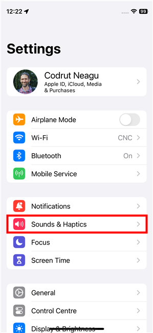 Access Sounds & Haptics on your iPhone