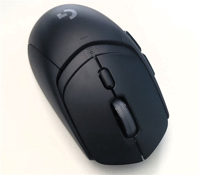 The mouse has an oval shape