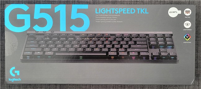 The box of the Logitech G515 LIGHTSPEED TKL