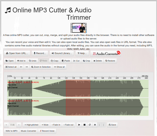 bearaudiotool.com is a more complex ringtone-maker website