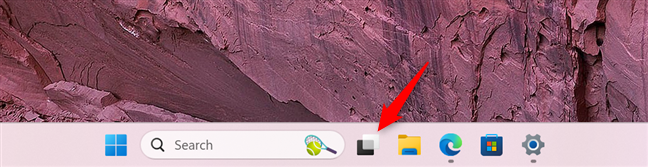 The Task View button on Windows 11's taskbar