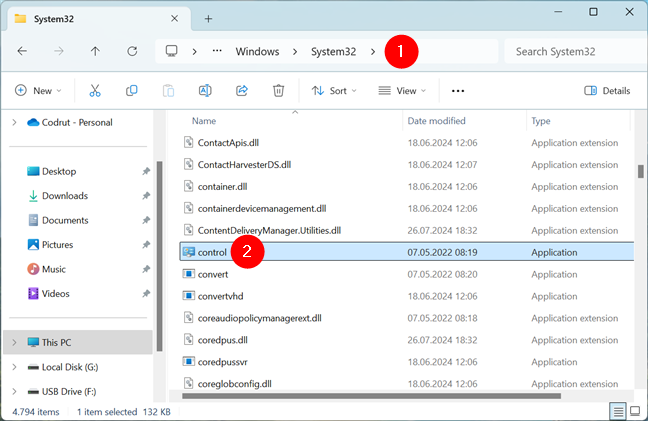 Where is Control Panel in Windows 11's File Explorer?