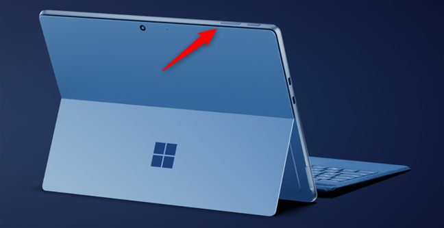 The Volume buttons on a Microsoft Surface Pro 11th Edition