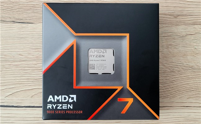 The box of the AMD Ryzen 7 9700X