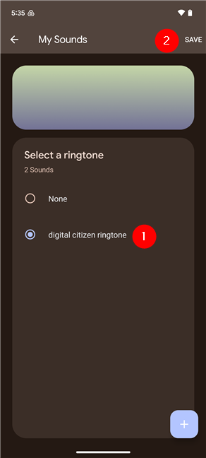 Select a custom ringtone in Android