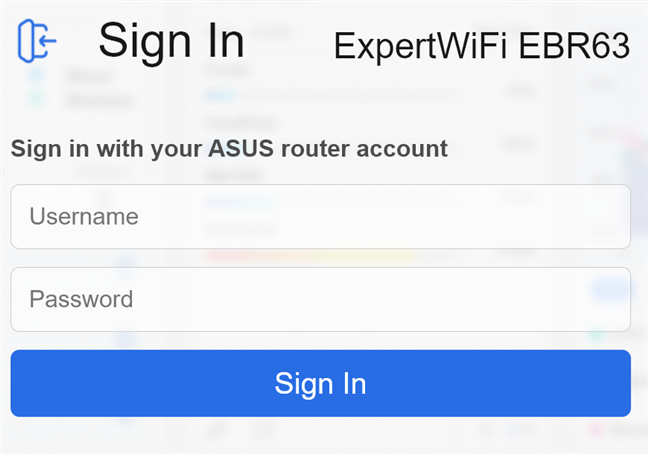 Sign in to your ASUS ExpertWiFi