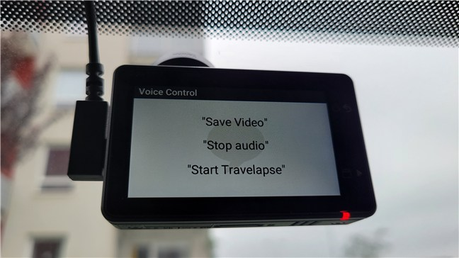 The Garmin Dash Cam X310 supports a couple of voice commands