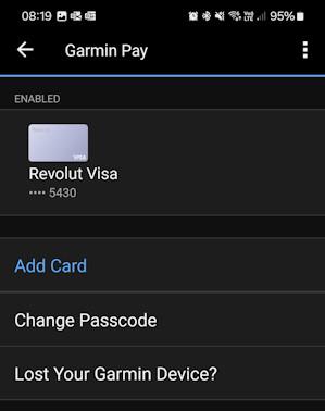 Don't forget to set up Garmin Pay for NFC payments