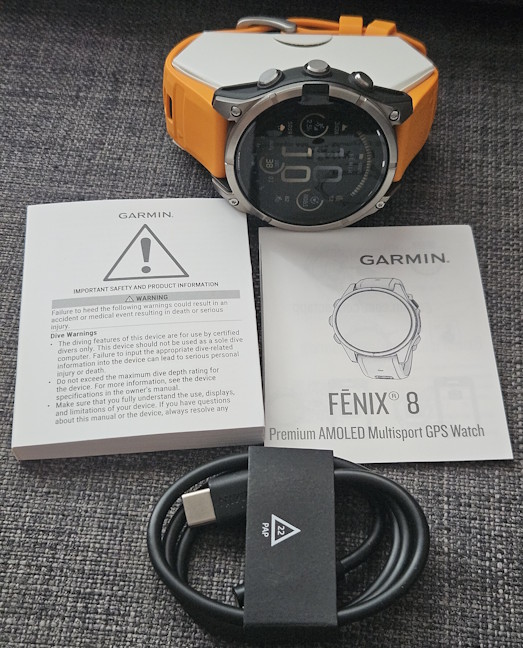 All the items found alongside the Garmin Fenix 8