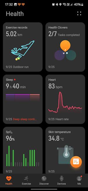 The HUAWEI Health app