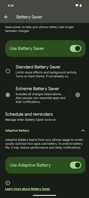 Android has an Extreme Battery Saver too