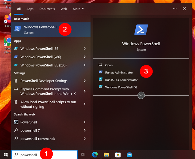 Open PowerShell in Windows 10