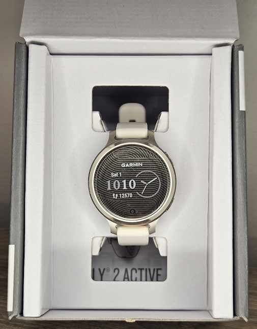 When you open the box, you see the watch