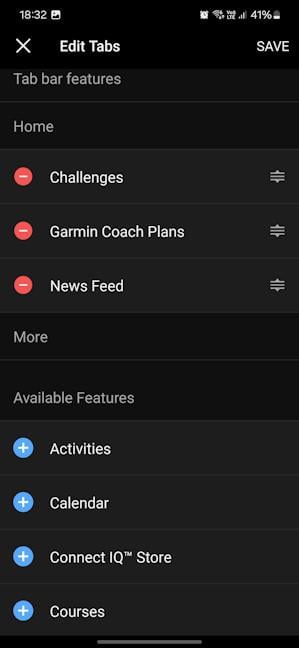 You can personalize everything about the Garmin Connect app