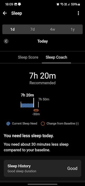 Sleep tracking and sleep coaching are available