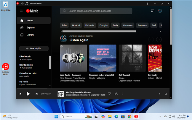 Enjoy your YouTube Music desktop app