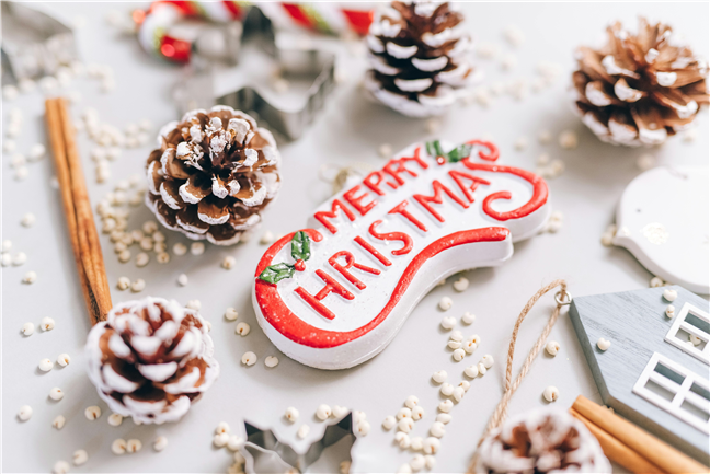 Pine Cones and Christmas Ornaments by Leeloo The First