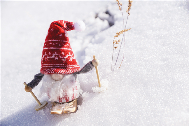 Dwarf Gnome on Snow by Susanne Jutzeler