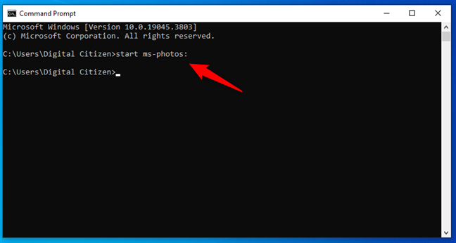 Open Photos from CMD in Windows 10
