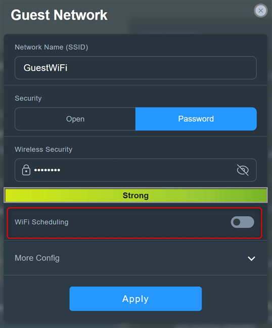 Disable WiFi Scheduling