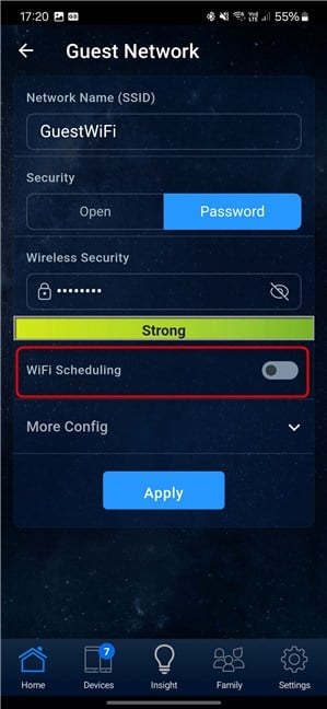 Disable WiFi Scheduling