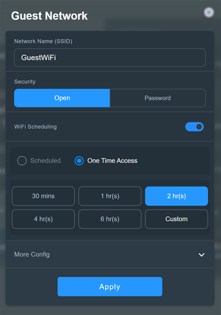 Setting up the guest Wi-Fi