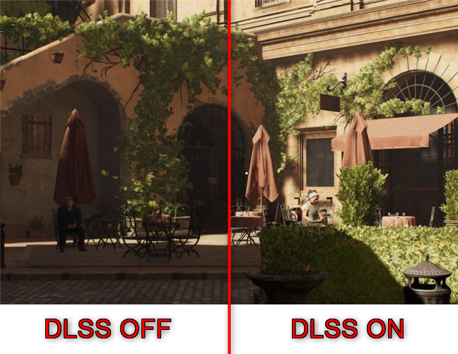 Indiana Jones and the Great Circle with and without DLSS