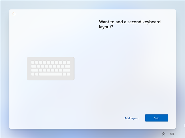 Do you want to add a second keyboard layout?