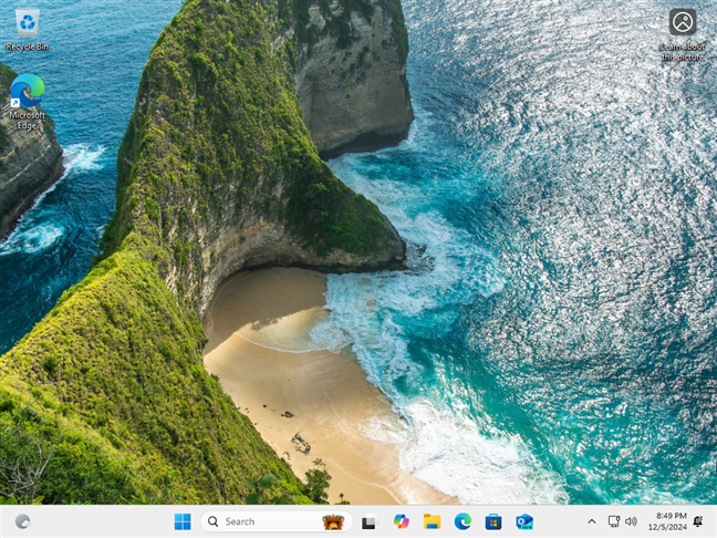 You finally see the Windows 11 desktop